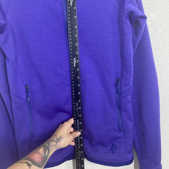 Black Diamond Jacket Womens Medium Polartec Full Zip Hooded Outdoors Fleece - Picture 9 of 16
